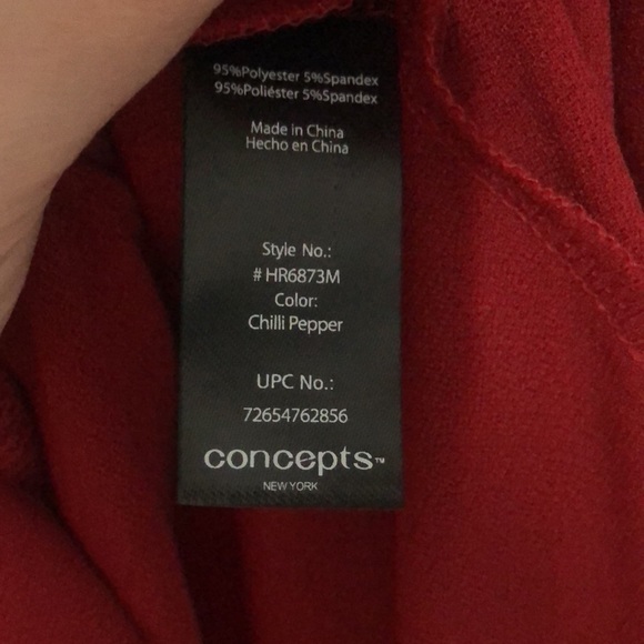 BRAND NEW Faux Wrap Dress with Ruffles and Stretch! NWOT in Red (or Black) - Picture 4 of 5